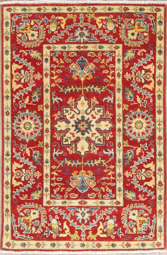Red Kazak-Chechen Oriental Rug 3x4