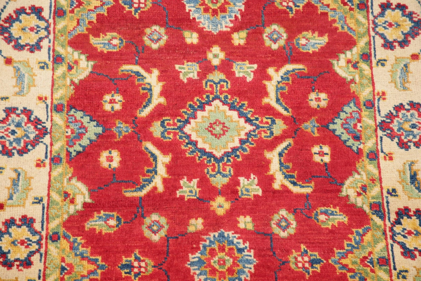 Floral Red Kazak-Chechen Oriental Rug 3x4