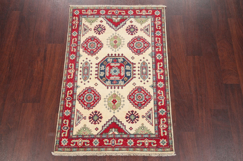 Geometric Kazak Pakistan Wool Rug 3x4