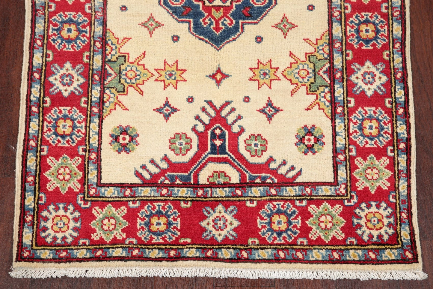 Geometric Kazak Pakistan Wool Rug 3x4