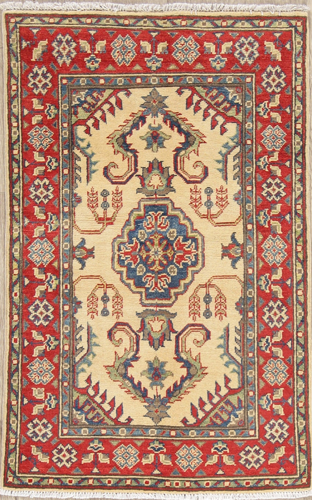 Geometric Kazak-Chechen Oriental Rug 3x4