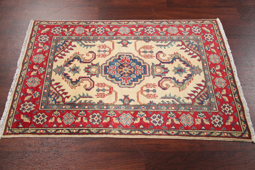 Geometric Kazak-Chechen Oriental Rug 3x4