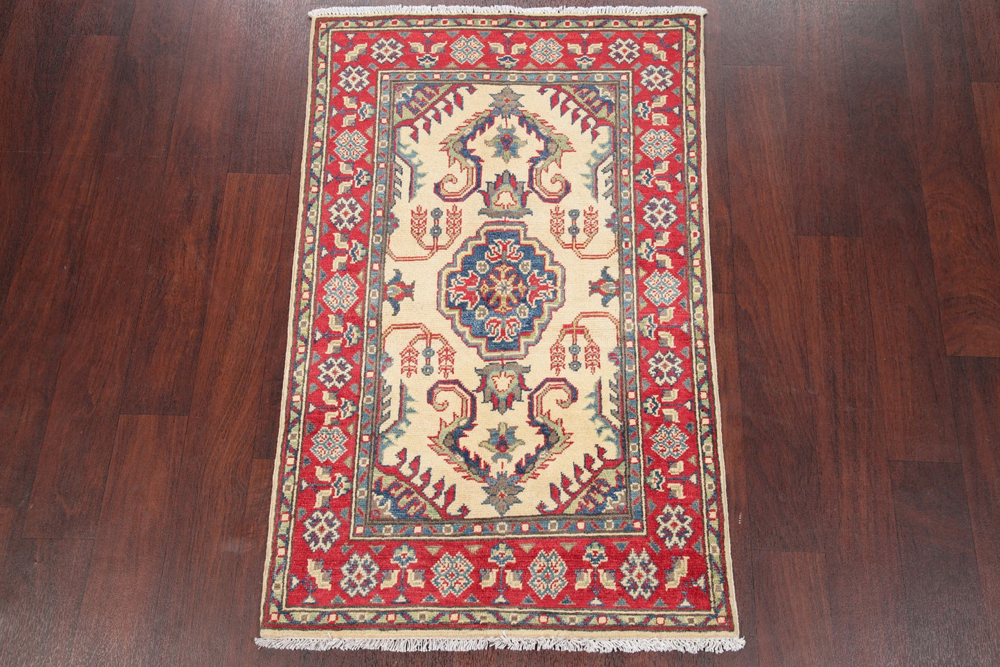 Geometric Kazak-Chechen Oriental Rug 3x4