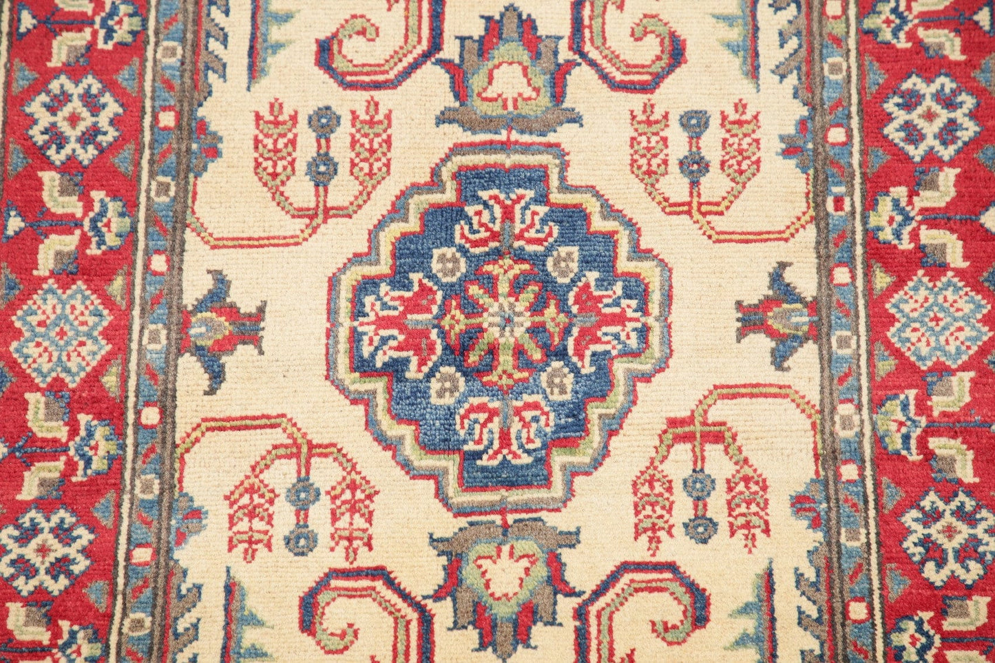 Geometric Kazak-Chechen Oriental Rug 3x4