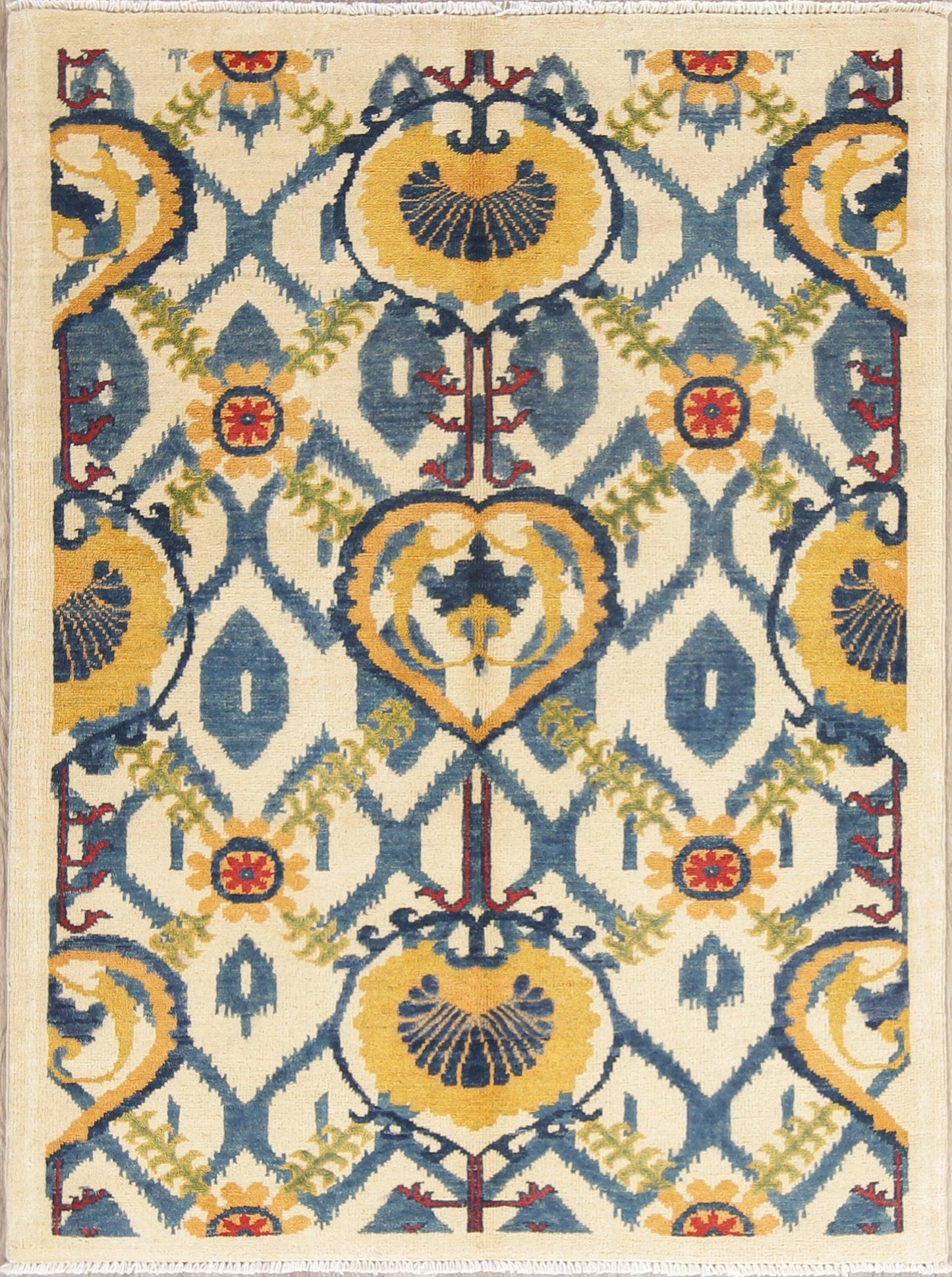 All-Over Kazak-Chechen Oriental Rug 4x5