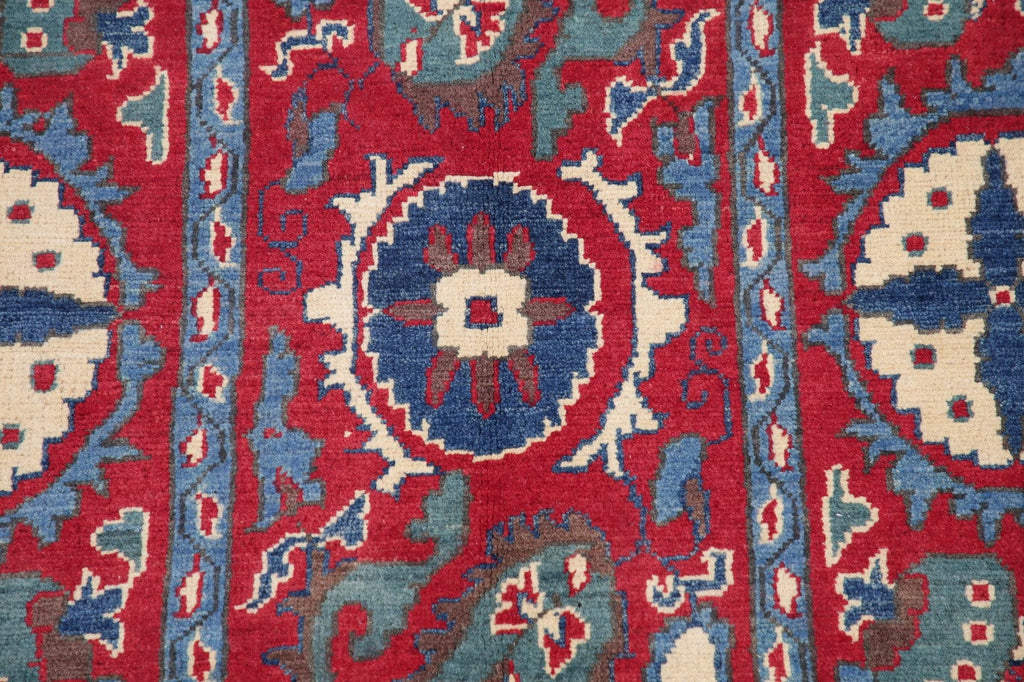 Red Super Kazak-Chechen Oriental Wool Rug 3x5