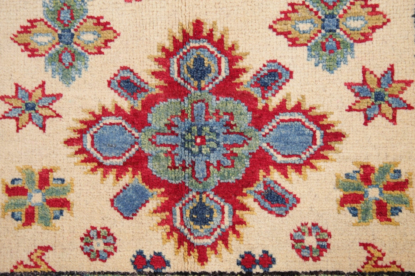 Geometric Super Kazak Pakistan Wool Rug 3x4