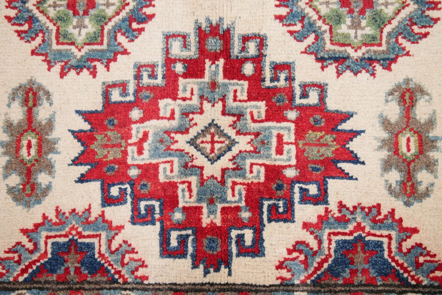 Geometric Super Kazak Pakistan Wool Rug 3x4