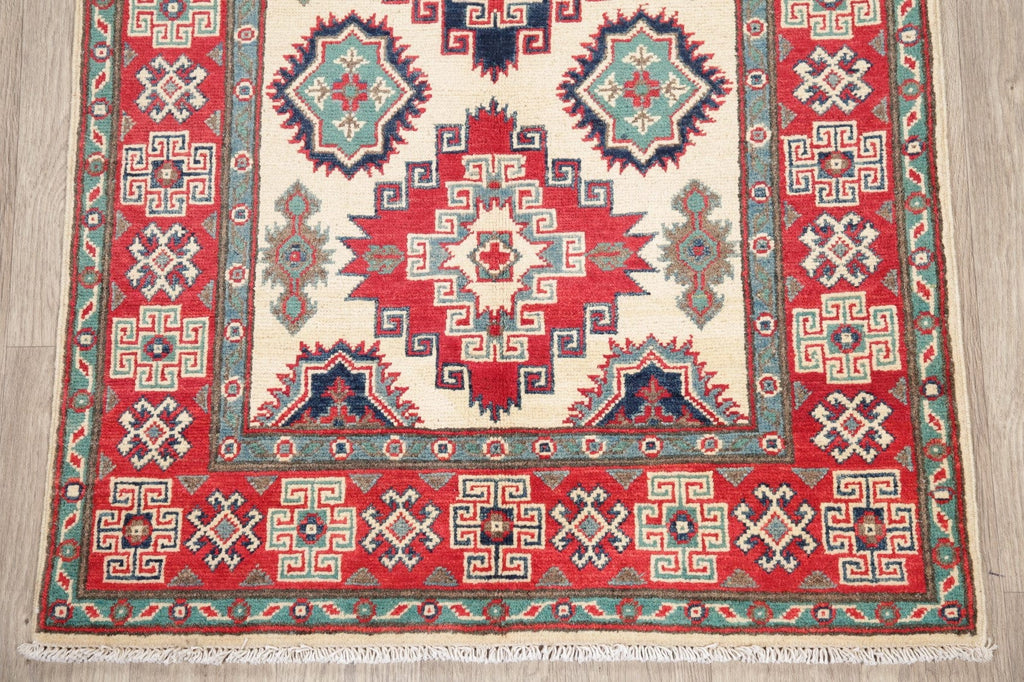 Ivory Super Kazak Pakistan Wool Rug 3x5