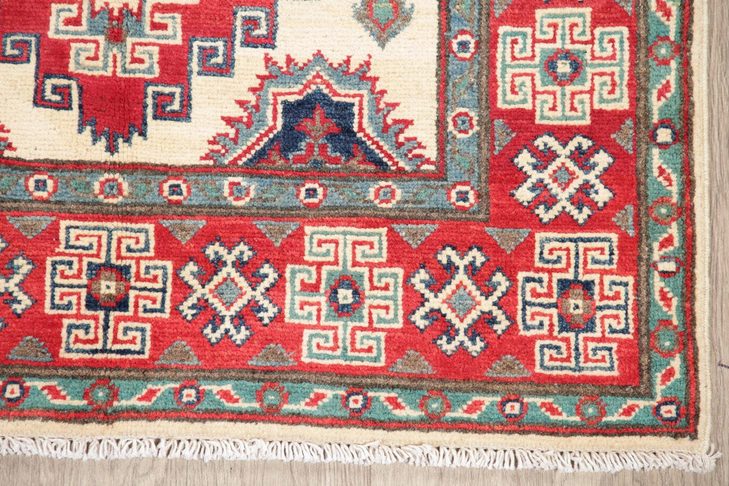 Ivory Super Kazak Pakistan Wool Rug 3x5