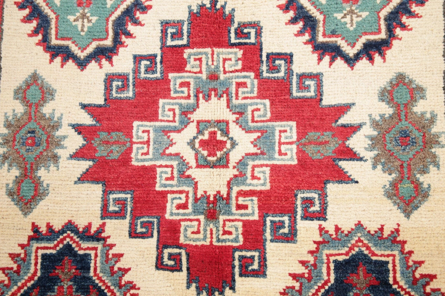 Ivory Super Kazak Pakistan Wool Rug 3x5