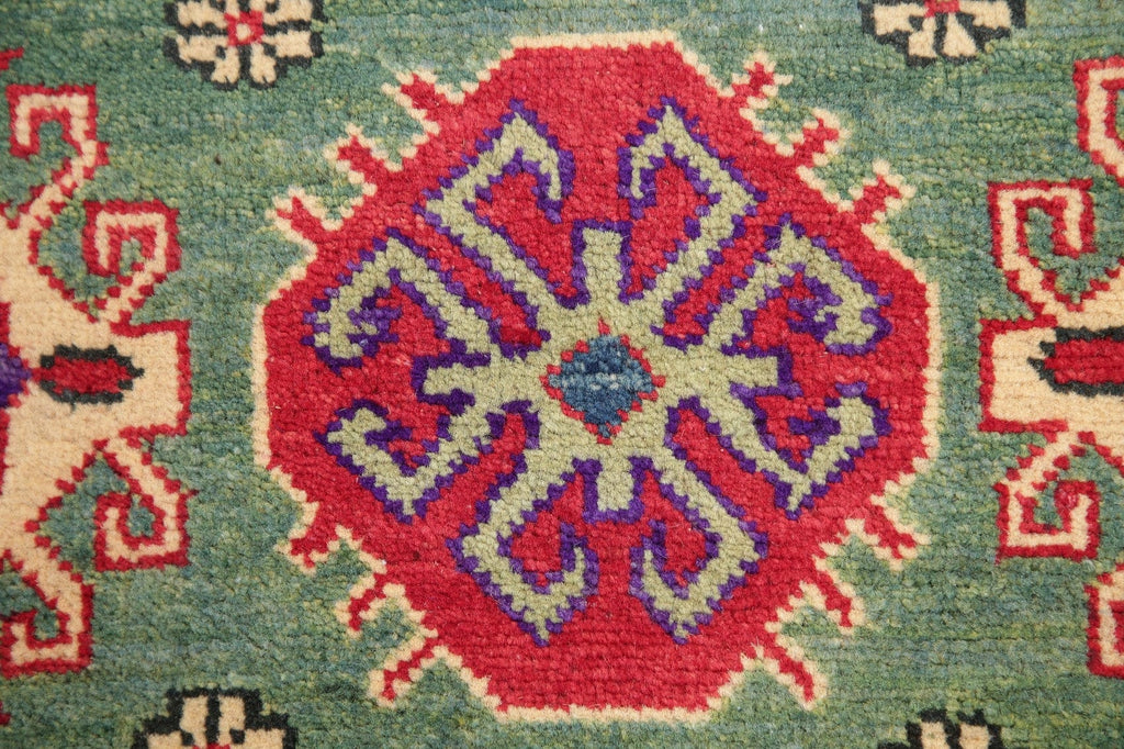 Green Super Kazak Pakistan Wool Rug 3x5