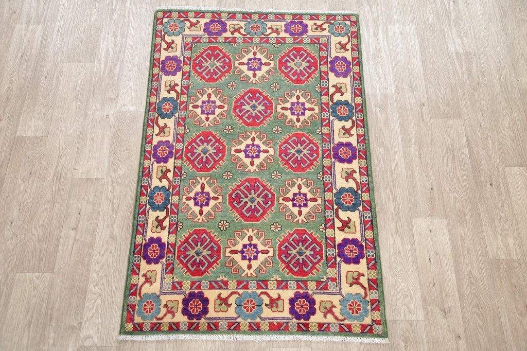 Green Super Kazak Pakistan Wool Rug 3x5