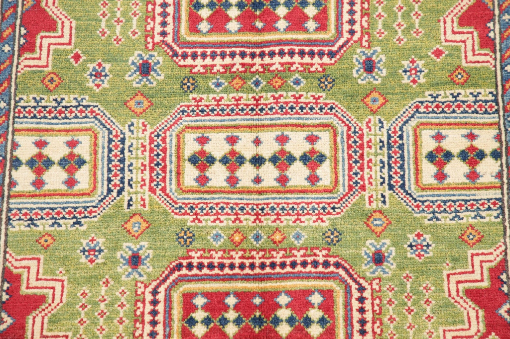 Vegetable Dye Green Kazak Pakistan Wool Rug 3x5