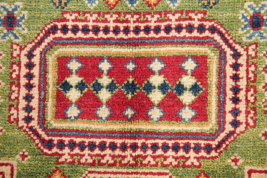 Vegetable Dye Green Kazak Pakistan Wool Rug 3x5