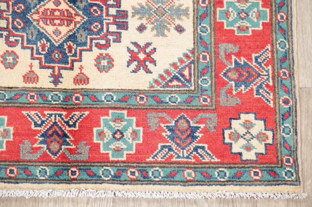 Ivory Kazak-Chechen Oriental Rug 3x5