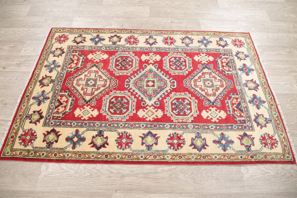 Red Kazak-Chechen Oriental Rug 3x5