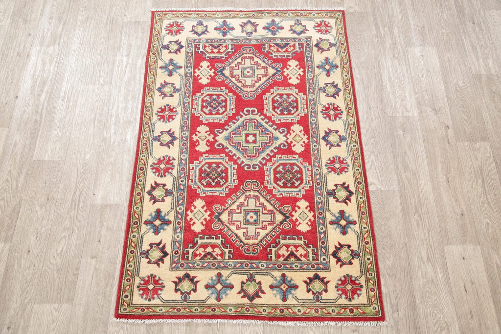 Red Kazak-Chechen Oriental Rug 3x5