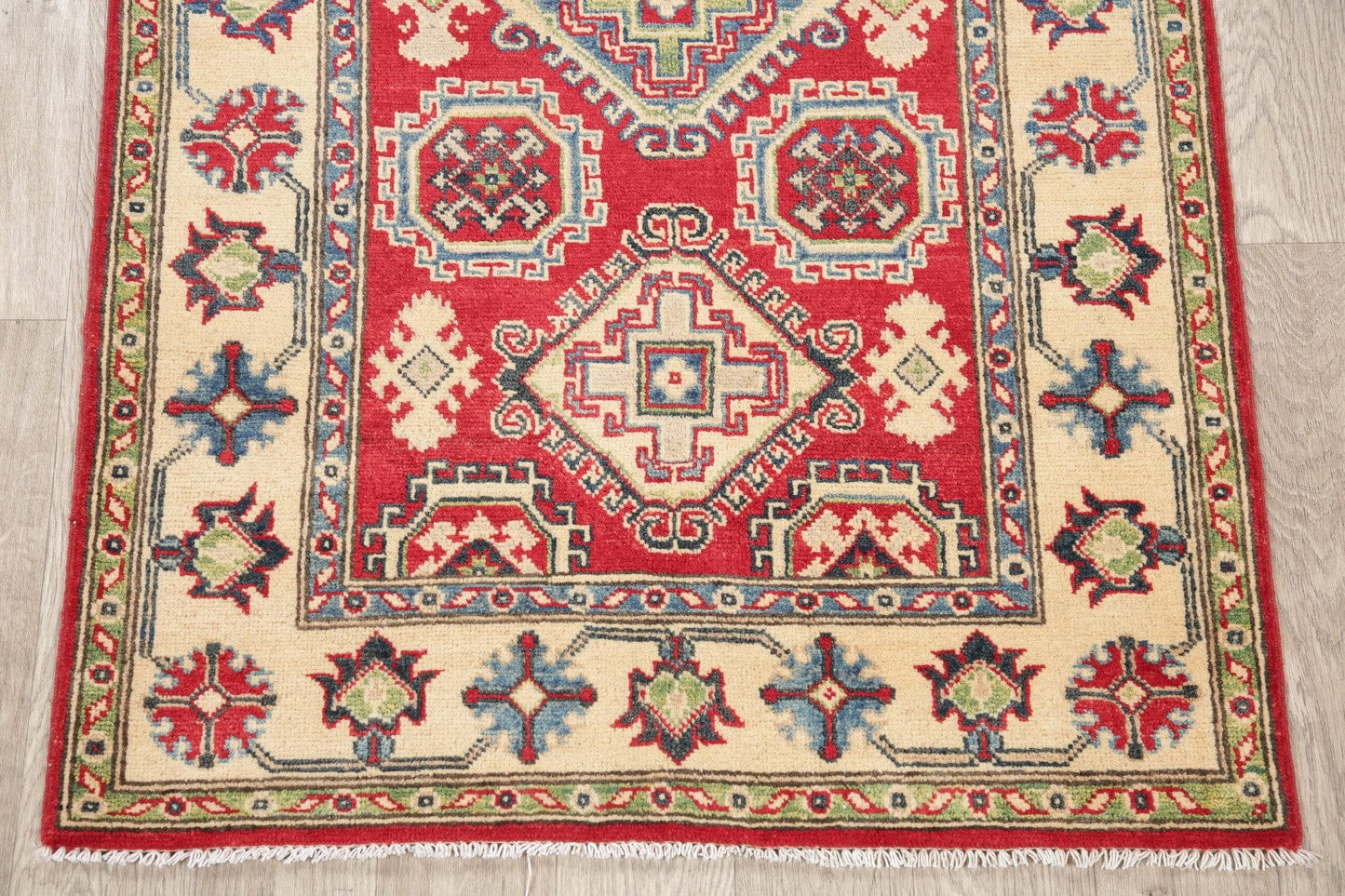 Red Kazak-Chechen Oriental Rug 3x5