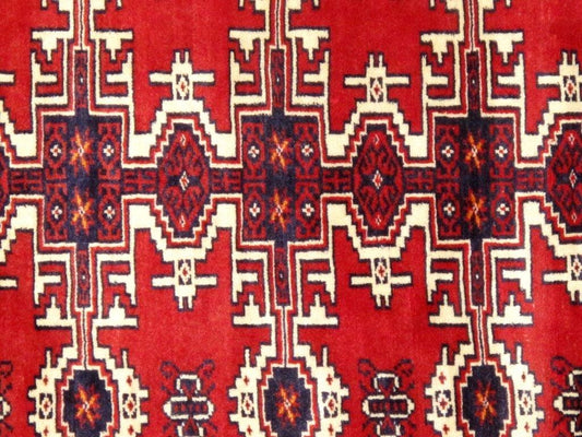Vintage Balouch Colletion Hand-Knotted Lamb's Wool Area Rug- 3'11" X 5' 4"