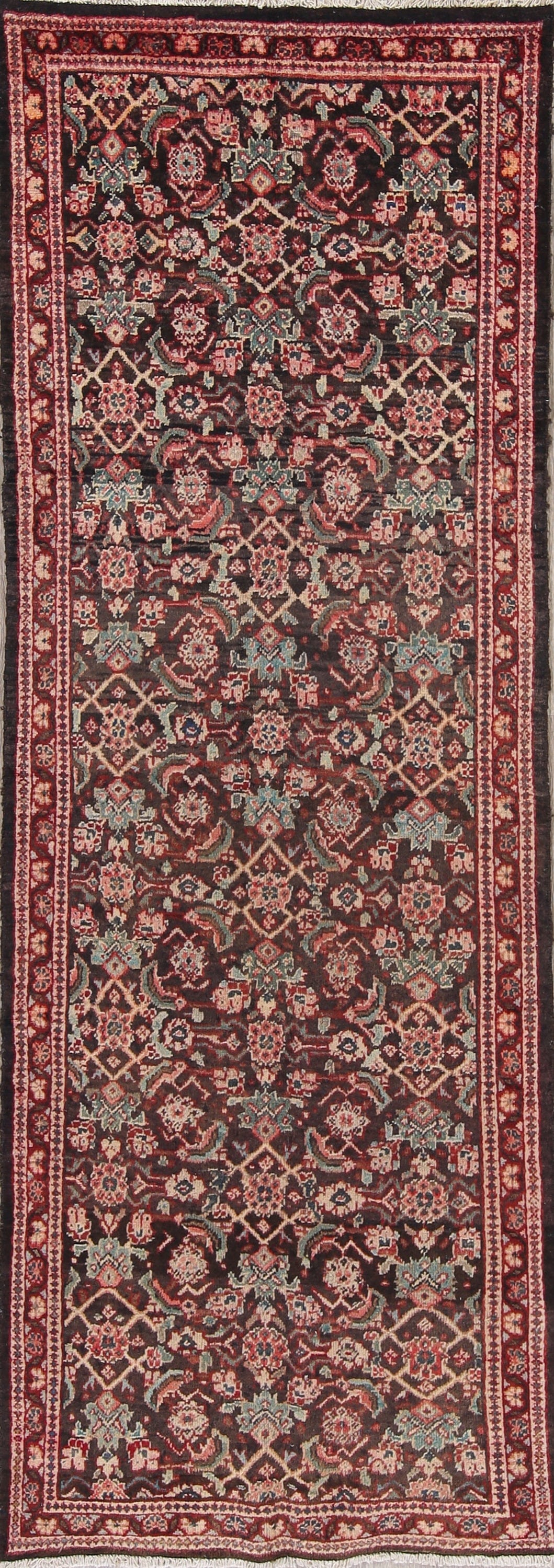 Antique  Sultanabad Persian Runner Rug 3x10