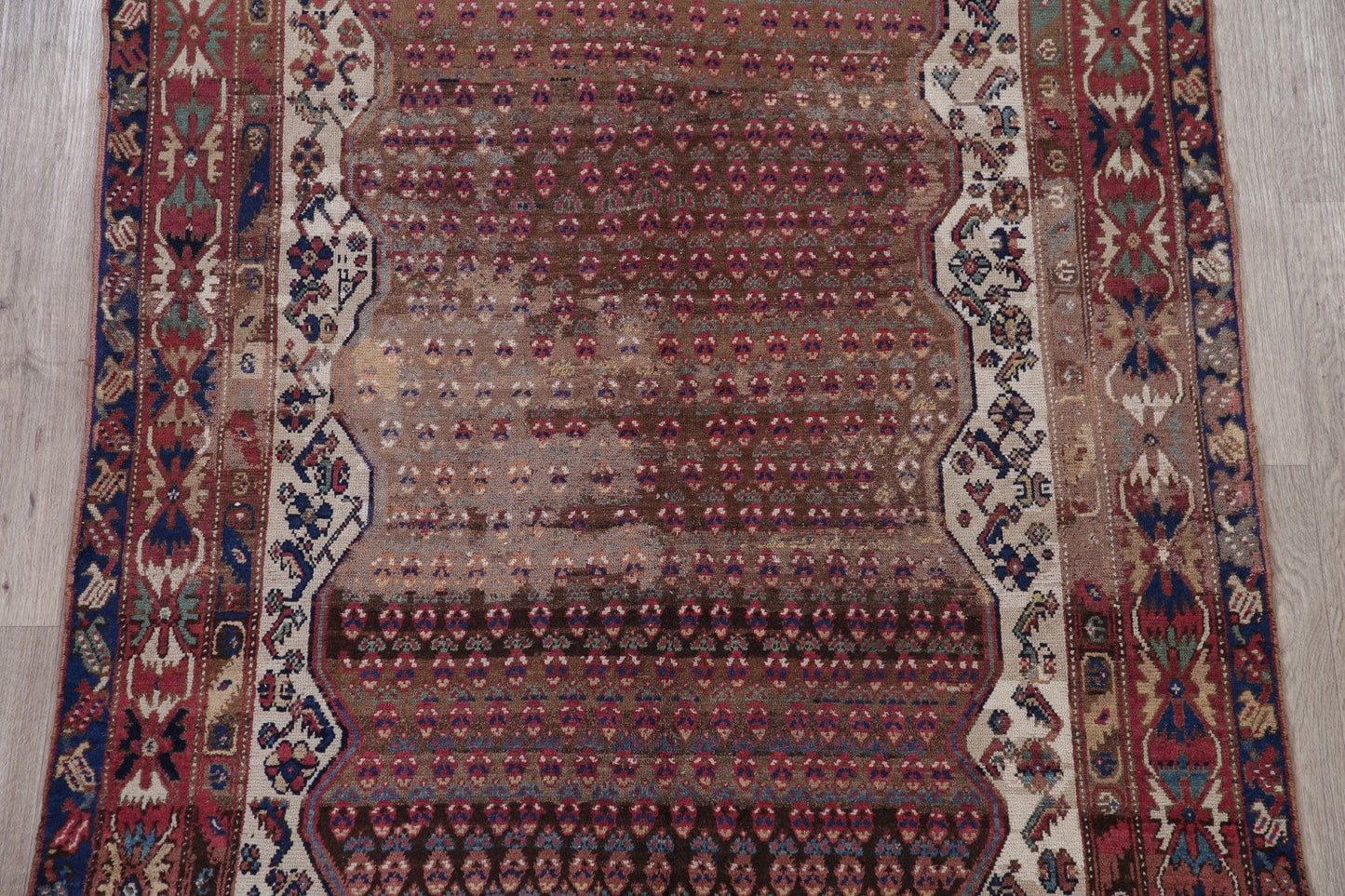 Pre-1900 Vegetable Dye Malayer Persian Wool Rug 5x9