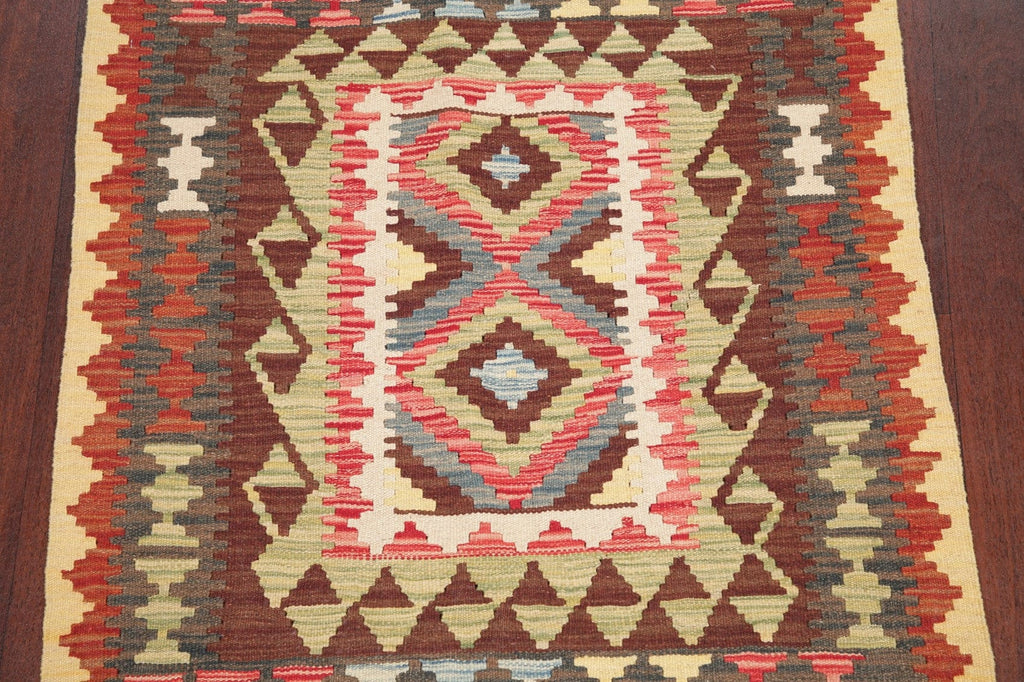 Multi-Color Kilim Turkish Oriental Wool Rug 3x4