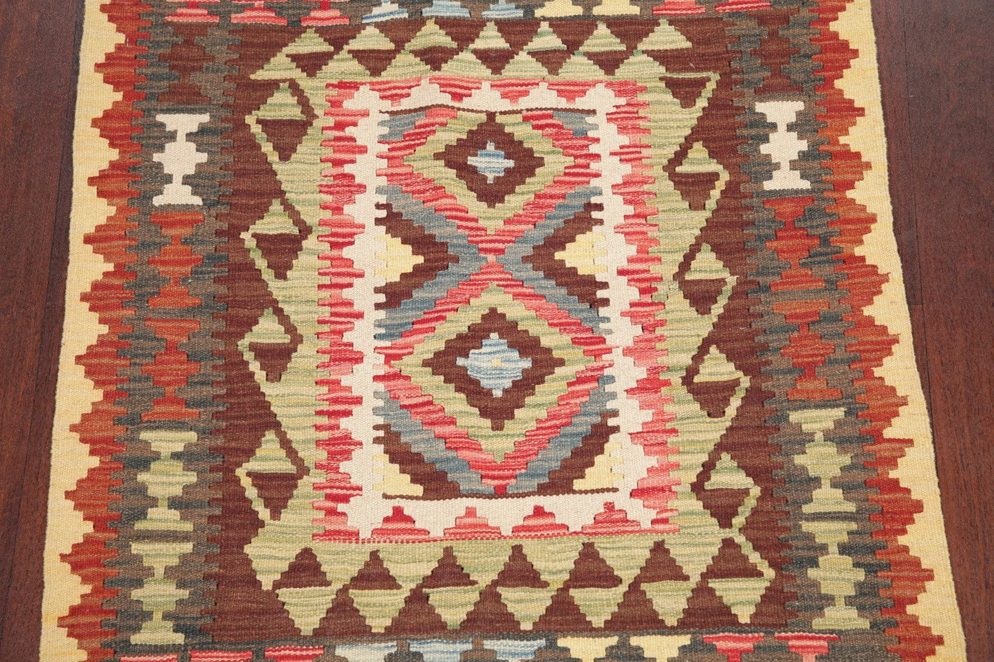 Multi-Color Kilim Turkish Oriental Wool Rug 3x4