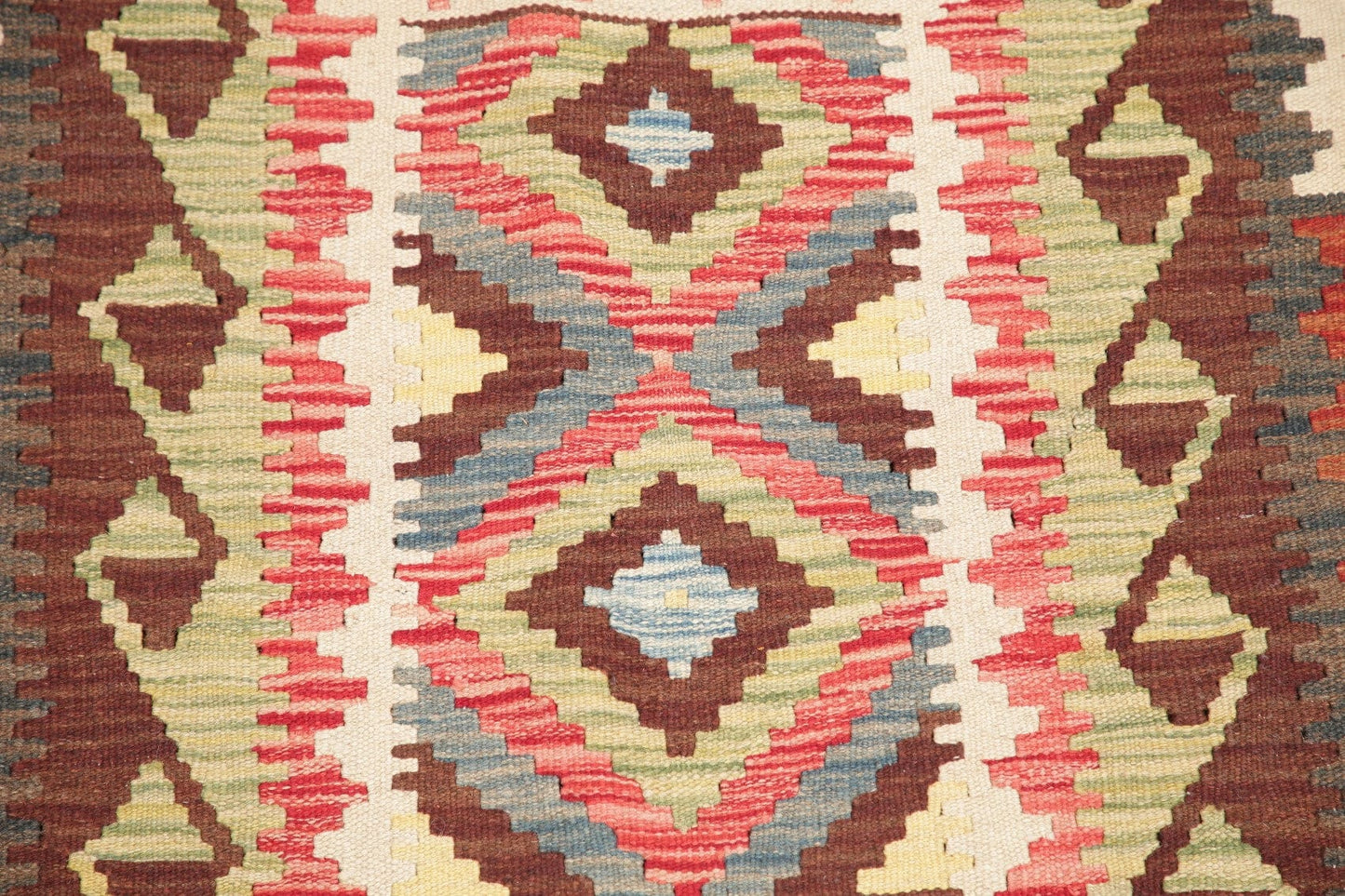 Multi-Color Kilim Turkish Oriental Wool Rug 3x4