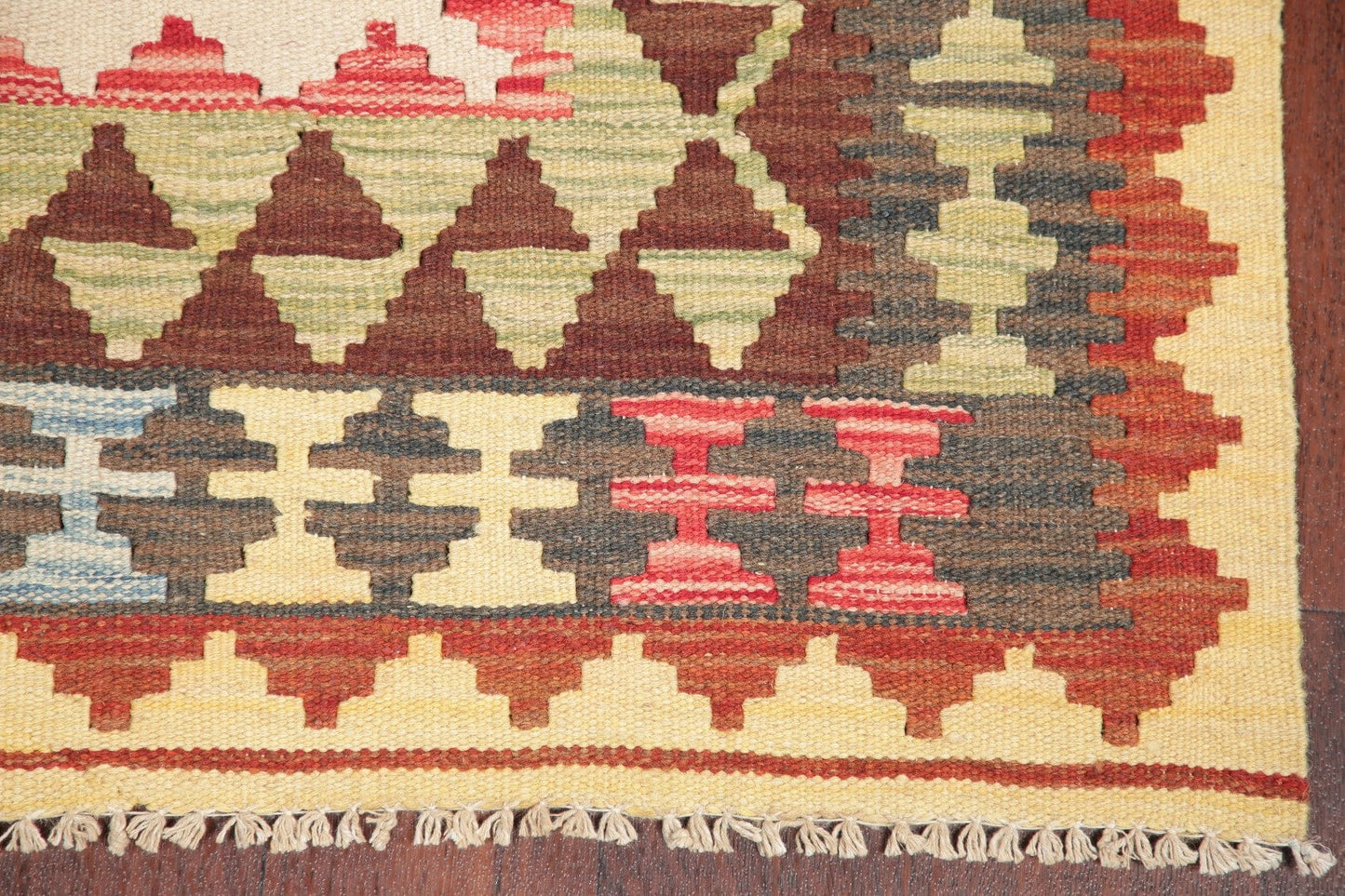 Multi-Color Kilim Turkish Oriental Wool Rug 3x4