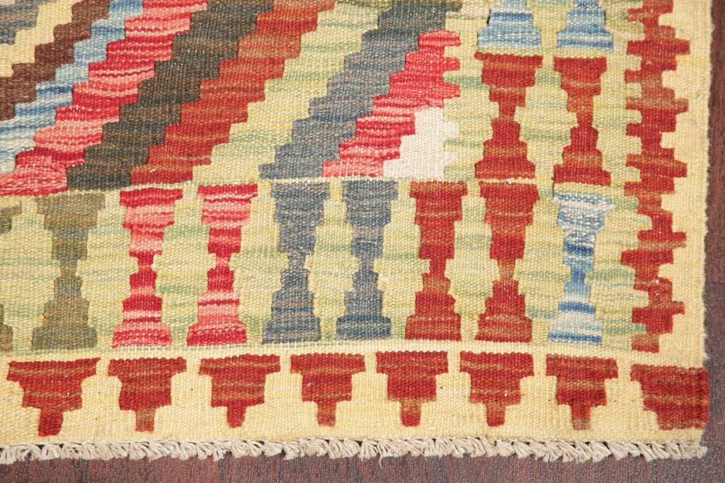 Geometric Turkish Kilim Area Rug 3x4