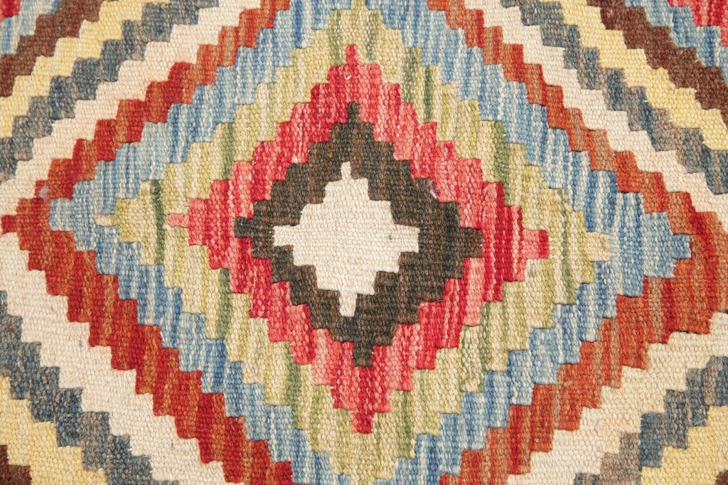 Geometric Turkish Kilim Area Rug 3x4