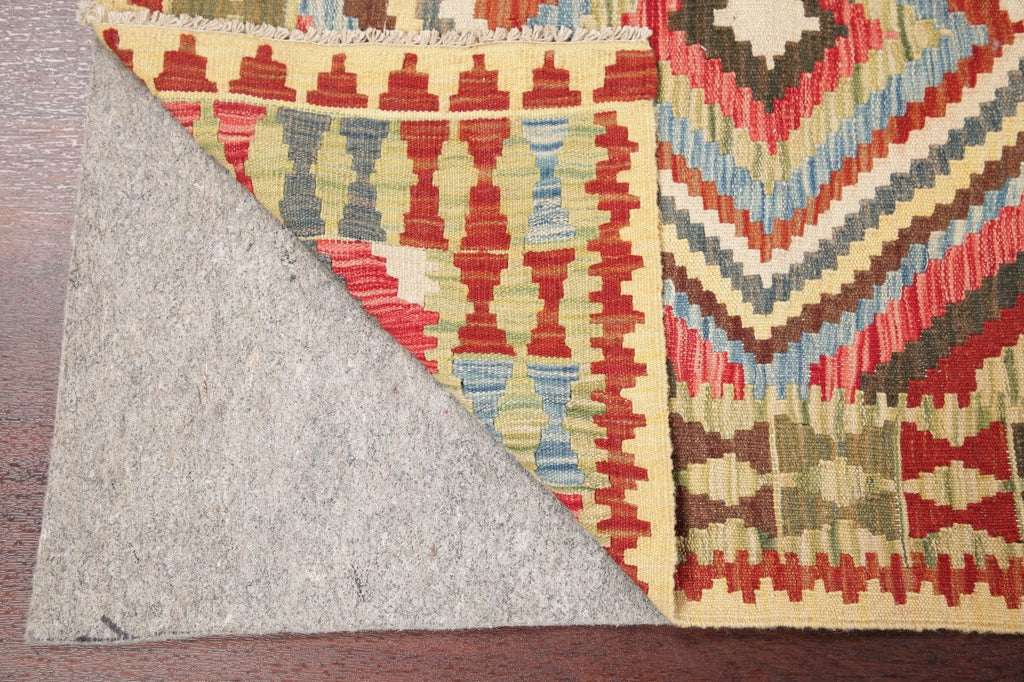 Geometric Turkish Kilim Area Rug 3x4