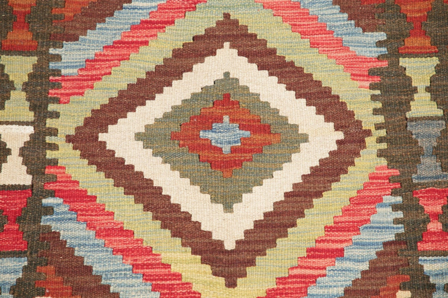 Multi-Color Kilim Turkish Oriental Wool Rug 3x3 Square