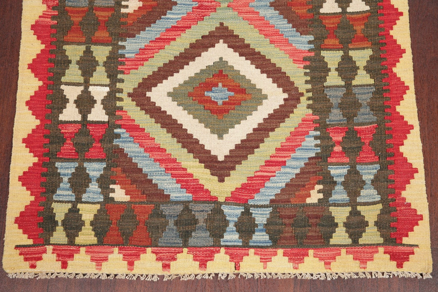 Multi-Color Kilim Turkish Oriental Wool Rug 3x3 Square