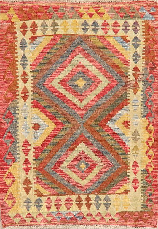 Kilim Turkish Oriental Wool Rug 3x4