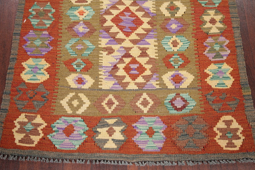 Kilim Turkish Oriental Wool Rug 3x3 Square