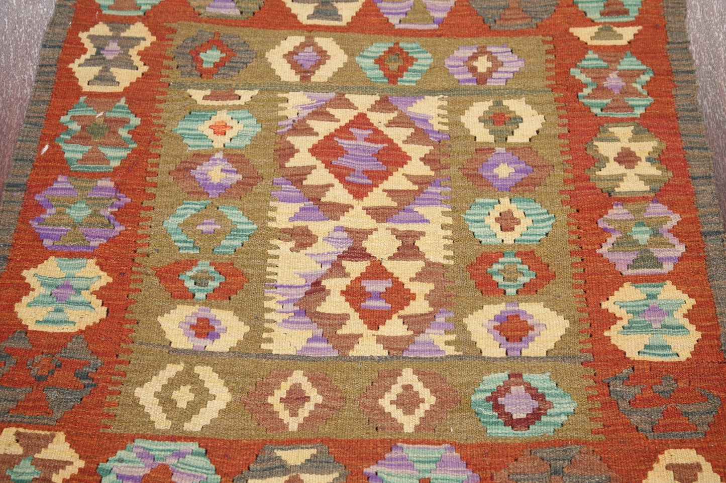 Kilim Turkish Oriental Wool Rug 3x3 Square