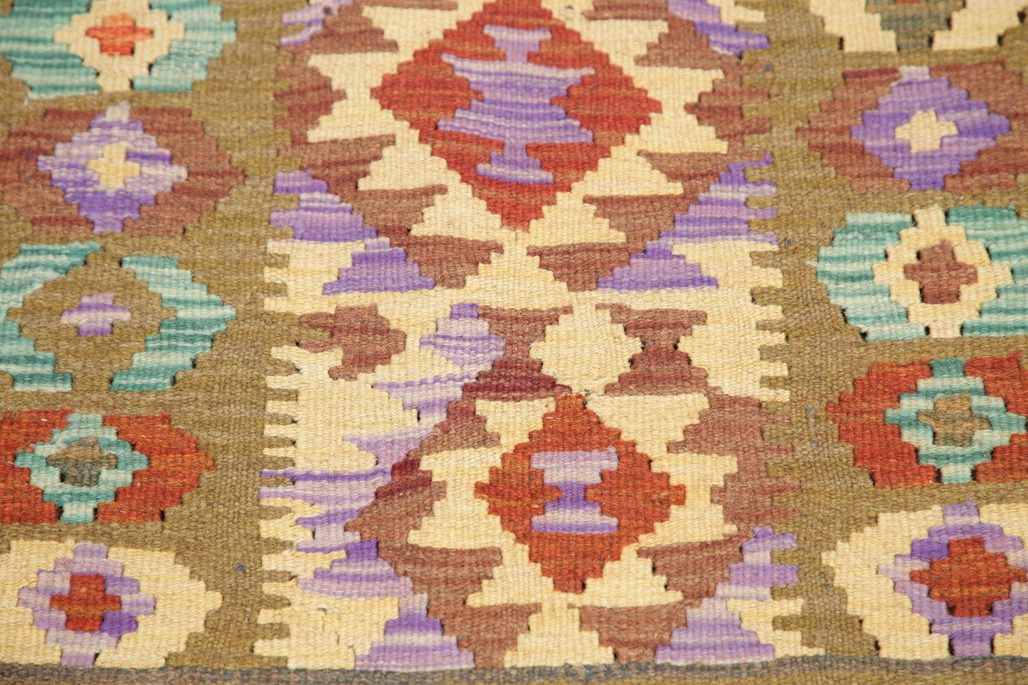 Kilim Turkish Oriental Wool Rug 3x3 Square