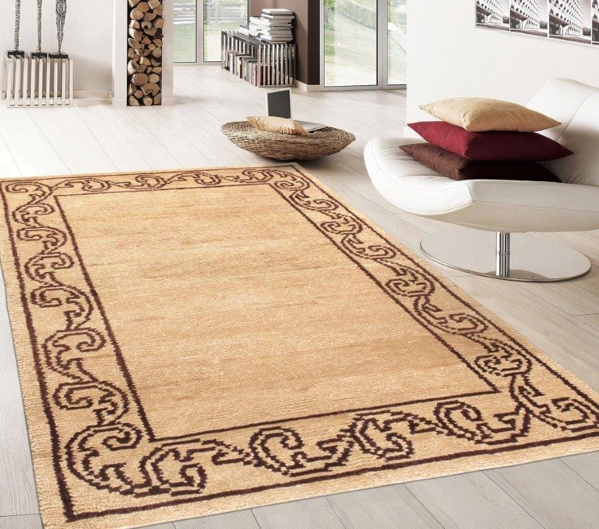Modern Modern Colletion Hand-Knotted Lamb's Wool Area Rug- 4' 0" X 5'10"