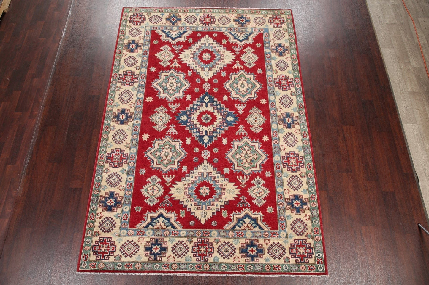 Red Super Kazak-Chechen Oriental Area Rug 7x10