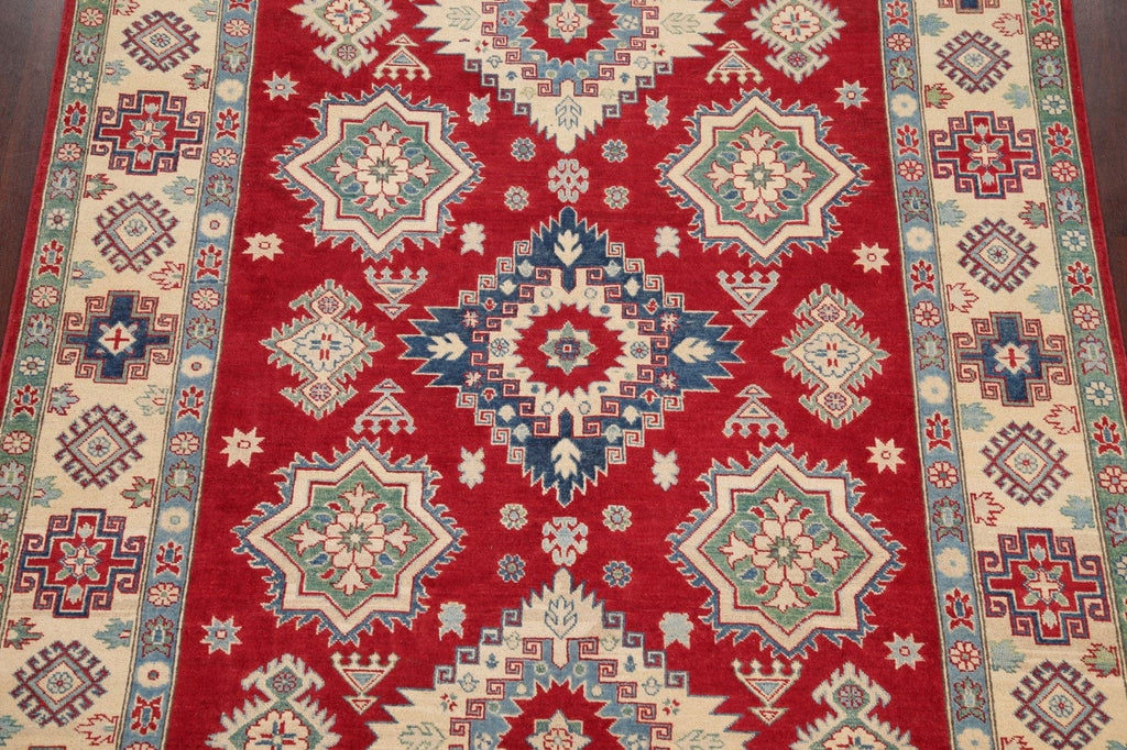 Red Super Kazak-Chechen Oriental Area Rug 7x10