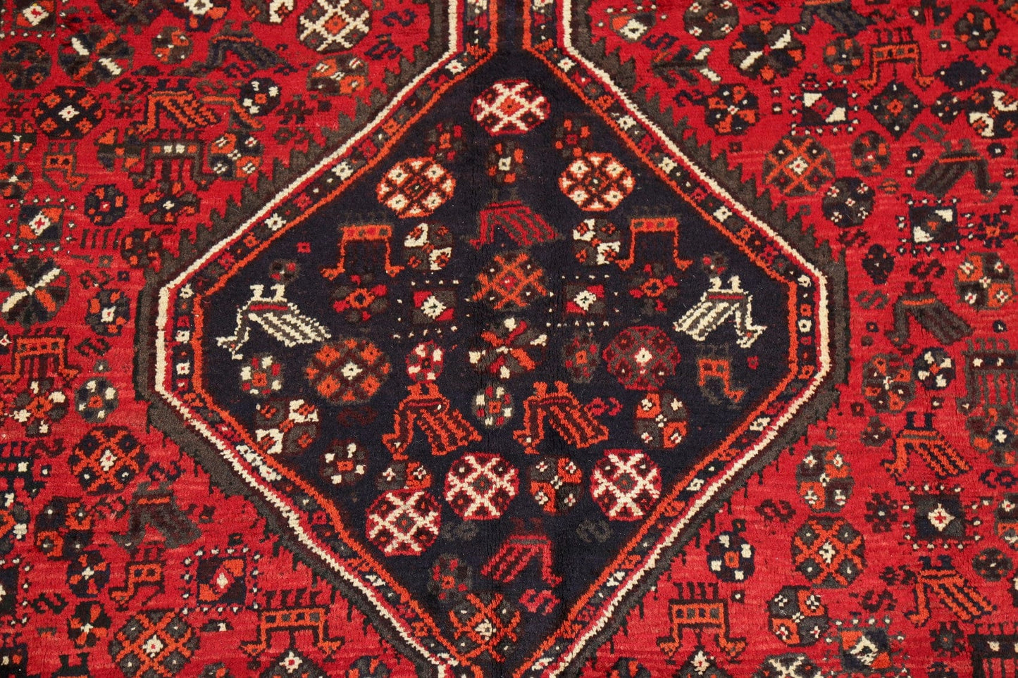 Tribal Red Shiraz Persian Wool Area Rug 7x10