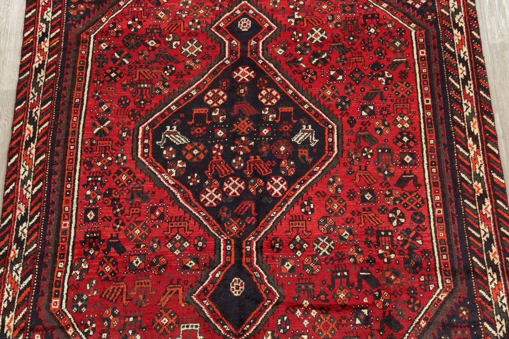 Tribal Red Shiraz Persian Wool Area Rug 7x10