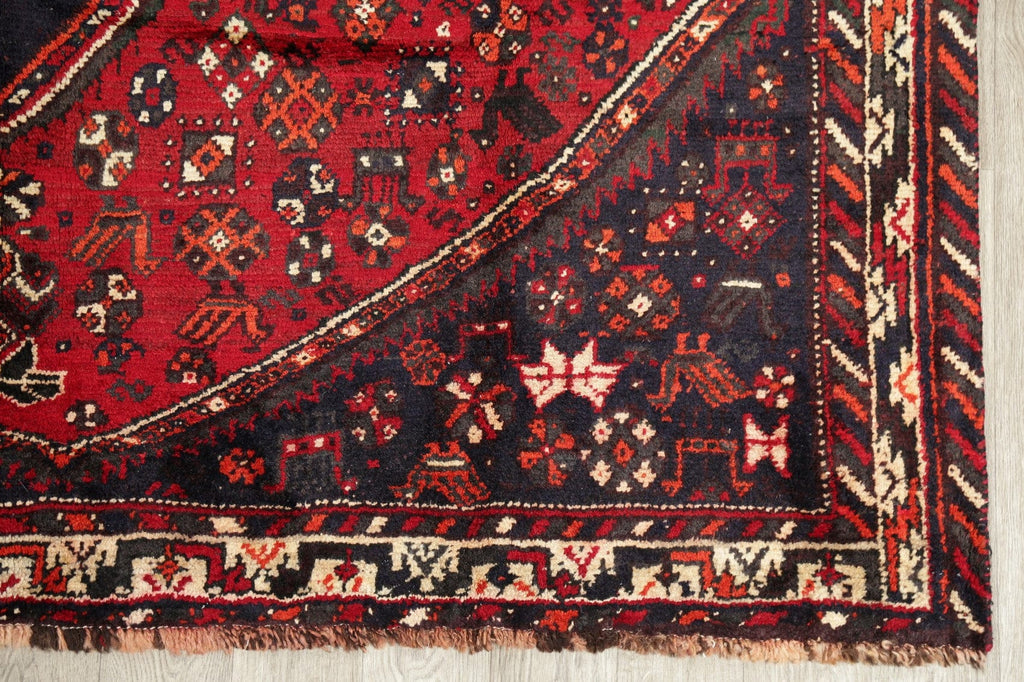 Tribal Red Shiraz Persian Wool Area Rug 7x10