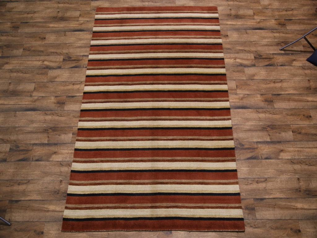 Stripe Gabbeh Oriental Area Rug 6x10