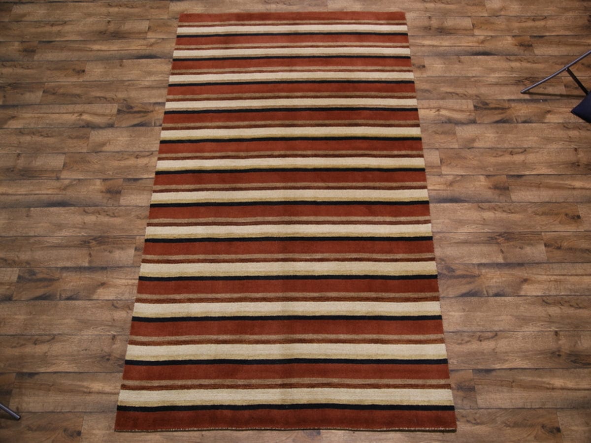 Stripe Gabbeh Oriental Area Rug 6x10