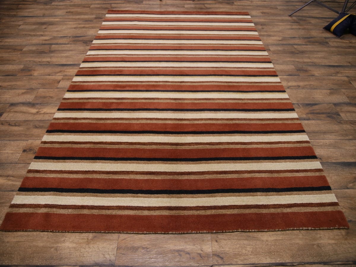 Stripe Gabbeh Oriental Area Rug 6x10