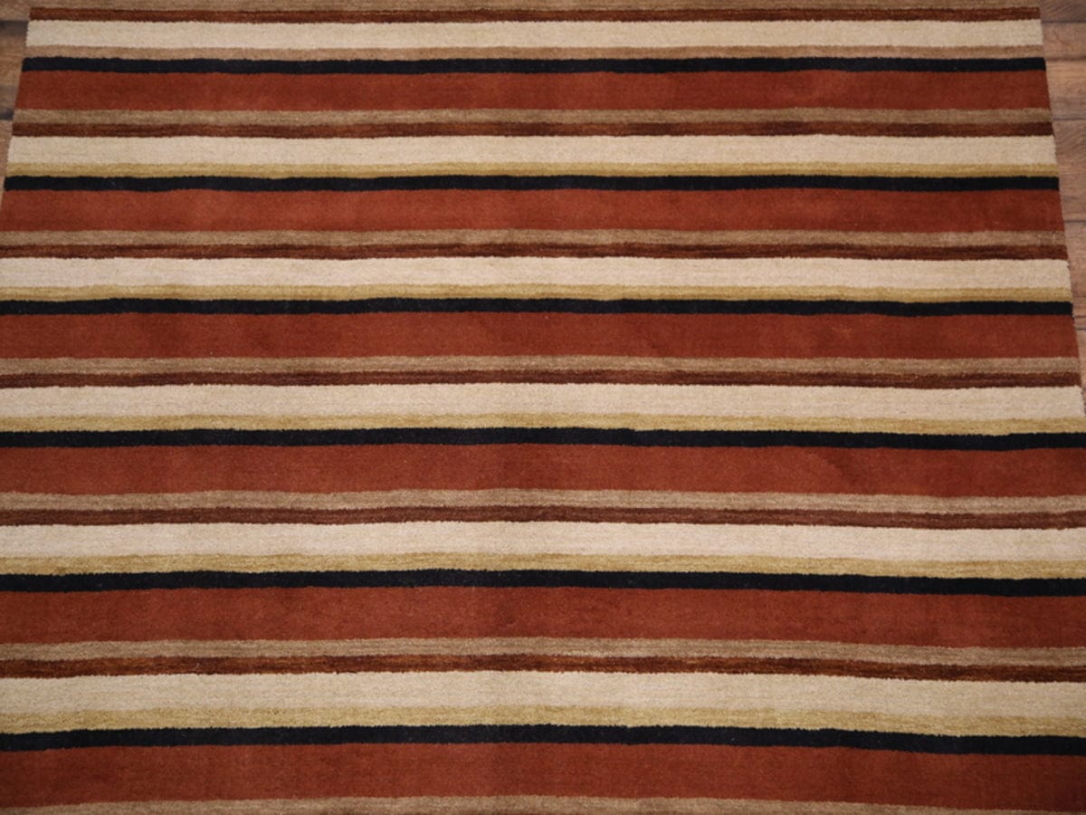 Stripe Gabbeh Oriental Area Rug 6x10