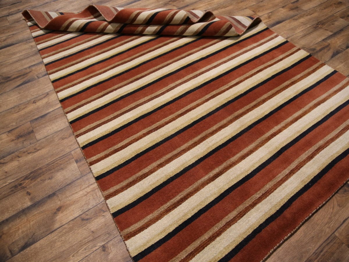 Stripe Gabbeh Oriental Area Rug 6x10